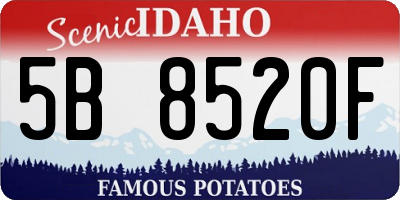 ID license plate 5B8520F