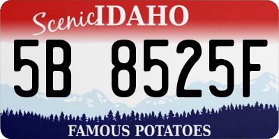 ID license plate 5B8525F