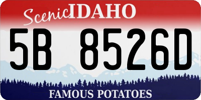ID license plate 5B8526D