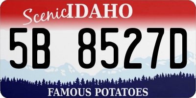 ID license plate 5B8527D