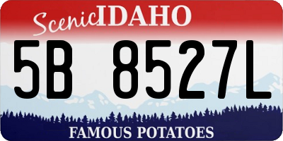 ID license plate 5B8527L