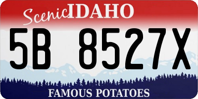 ID license plate 5B8527X