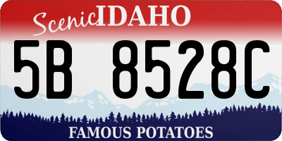 ID license plate 5B8528C