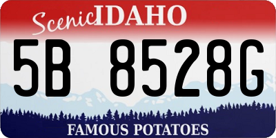 ID license plate 5B8528G