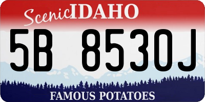 ID license plate 5B8530J