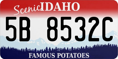 ID license plate 5B8532C