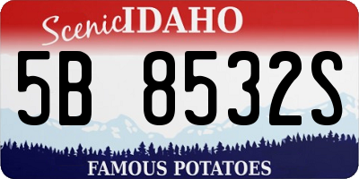 ID license plate 5B8532S