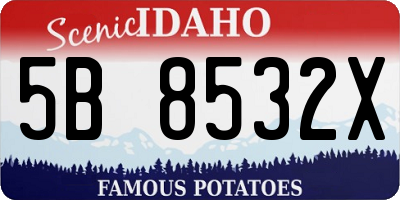 ID license plate 5B8532X