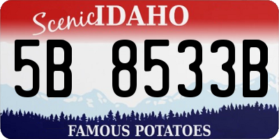 ID license plate 5B8533B