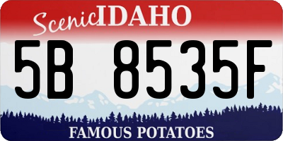 ID license plate 5B8535F