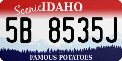 ID license plate 5B8535J