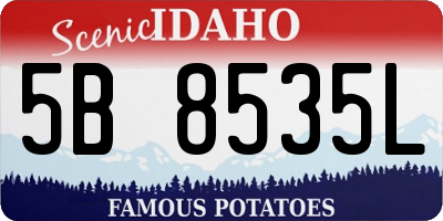 ID license plate 5B8535L