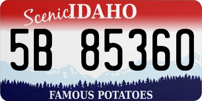 ID license plate 5B8536O