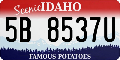 ID license plate 5B8537U