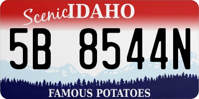 ID license plate 5B8544N