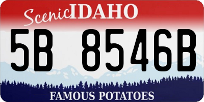 ID license plate 5B8546B