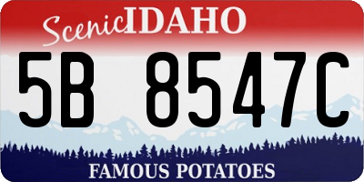 ID license plate 5B8547C