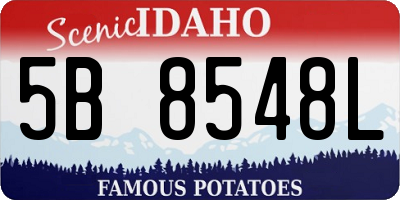 ID license plate 5B8548L