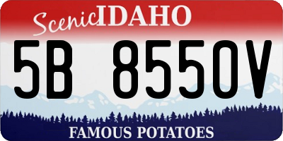 ID license plate 5B8550V