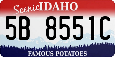 ID license plate 5B8551C