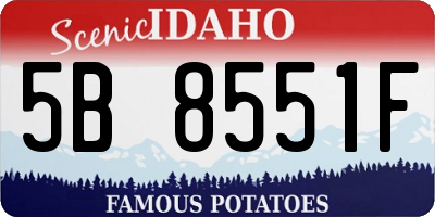ID license plate 5B8551F