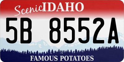 ID license plate 5B8552A