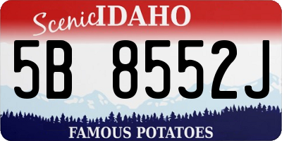 ID license plate 5B8552J