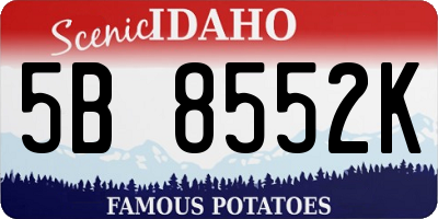 ID license plate 5B8552K