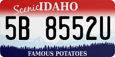 ID license plate 5B8552U