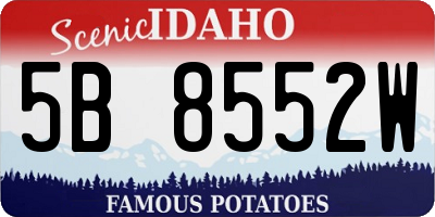 ID license plate 5B8552W