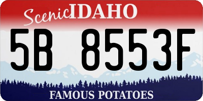 ID license plate 5B8553F
