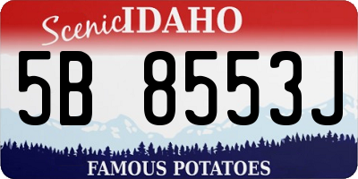 ID license plate 5B8553J