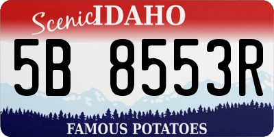 ID license plate 5B8553R