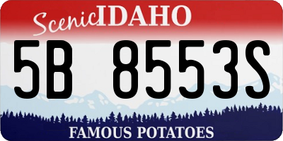ID license plate 5B8553S