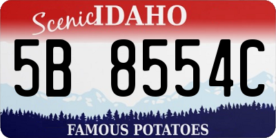 ID license plate 5B8554C