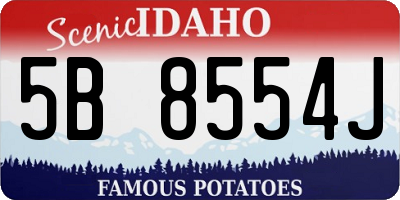 ID license plate 5B8554J