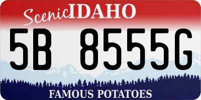 ID license plate 5B8555G