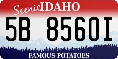 ID license plate 5B8560I
