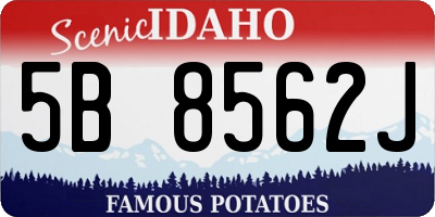 ID license plate 5B8562J