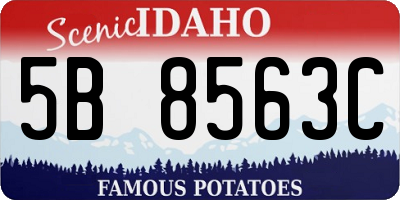 ID license plate 5B8563C