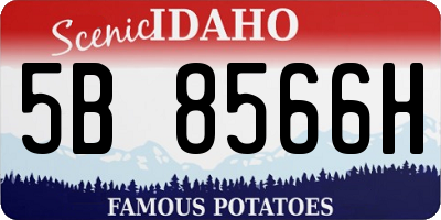 ID license plate 5B8566H