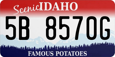 ID license plate 5B8570G