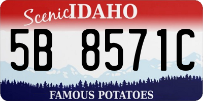 ID license plate 5B8571C