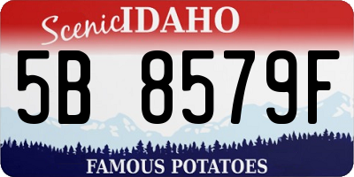 ID license plate 5B8579F