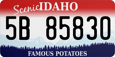 ID license plate 5B8583O