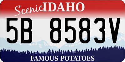 ID license plate 5B8583V