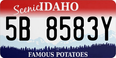 ID license plate 5B8583Y