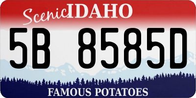 ID license plate 5B8585D