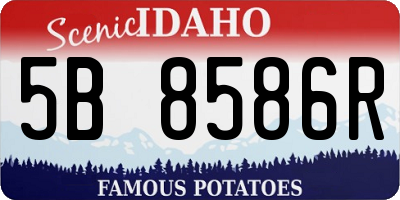 ID license plate 5B8586R