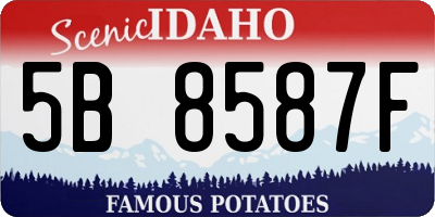 ID license plate 5B8587F